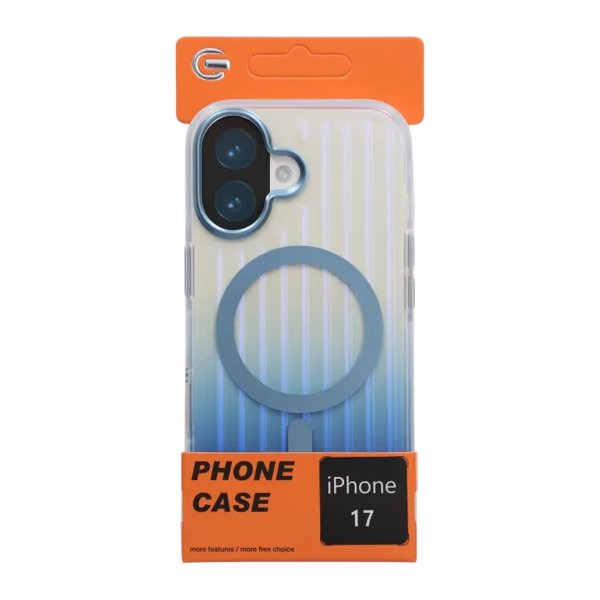 iPhone 17 Cover Bølget MagSafe Blå