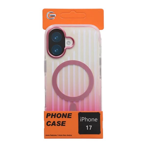 iPhone 17 Cover Bølget MagSafe Rosa