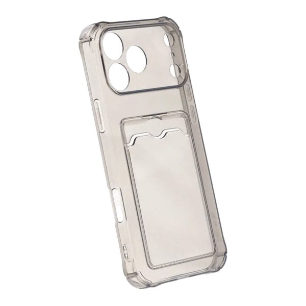 iPhone 17 Pro Max Cover Kortholder Gennemsigtig Sort