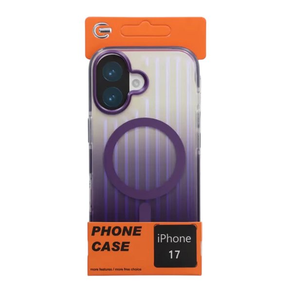 iPhone 17 Cover Bølget MagSafe Lilla