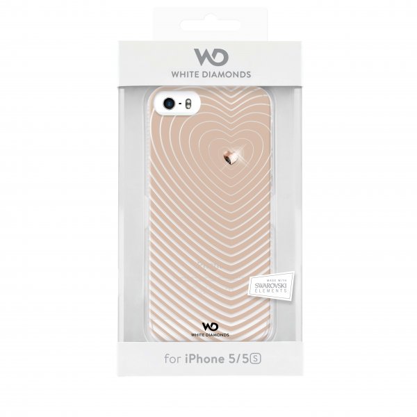 White Diamonds iPhone 5/5S/SE 2016 Cover Heartbeat Guld