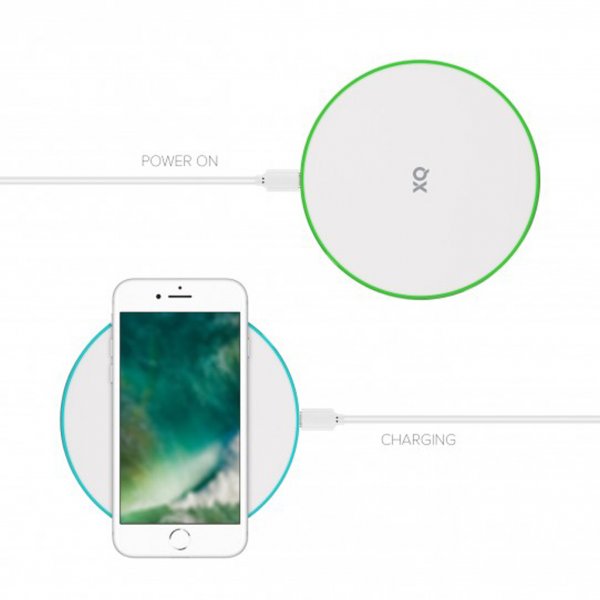 Xqisit Trådløs Oplader Wireless Fast Charger 15W Hvid