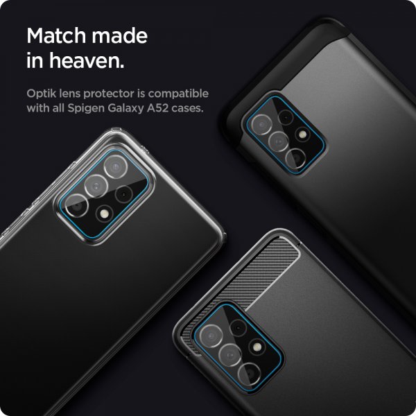 Spigen Samsung Galaxy A52/A52s 5G Kamerabeskyttelsesglas.tR Optik 2-pak Sort