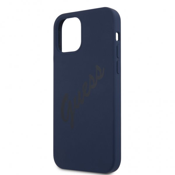 Guess iPhone 12 Pro Max Cover Vintage Silicone Mørkeblå