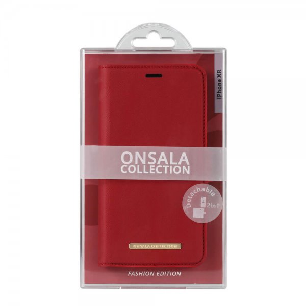 Onsala iPhone Xr Cover Fashion Edition Aftageligt Cover Saffiano Rød