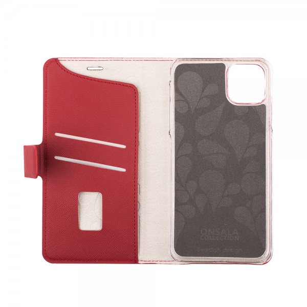 Onsala iPhone 11 Pro Max Cover Fashion Edition Aftageligt Cover Saffiano Rød