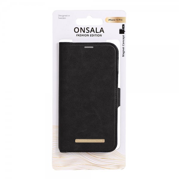Onsala iPhone 13 Pro Etui Fashion Edition Aftagelig Skal Midnight Black