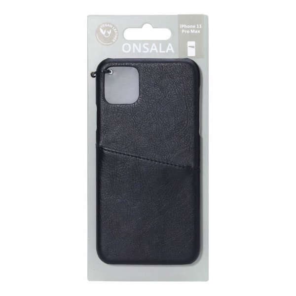Onsala iPhone 11 Pro Max Cover med Kortlomme Sort