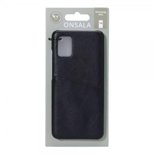 Onsala Samsung Galaxy A51 Cover med Kortlomme Sort