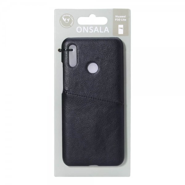 Onsala Huawei P30 Lite Cover med kortlomme Sort