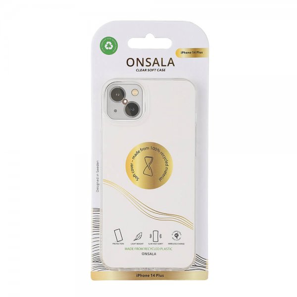 Onsala iPhone 14 Plus Cover Genanvendt TPU Transparent