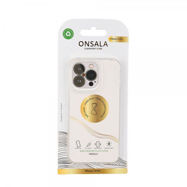 Onsala iPhone 14 Pro Cover Genanvendt TPU Transparent