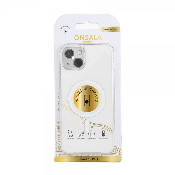 Onsala iPhone 15 Plus Cover MagSeries Gennemsigtig
