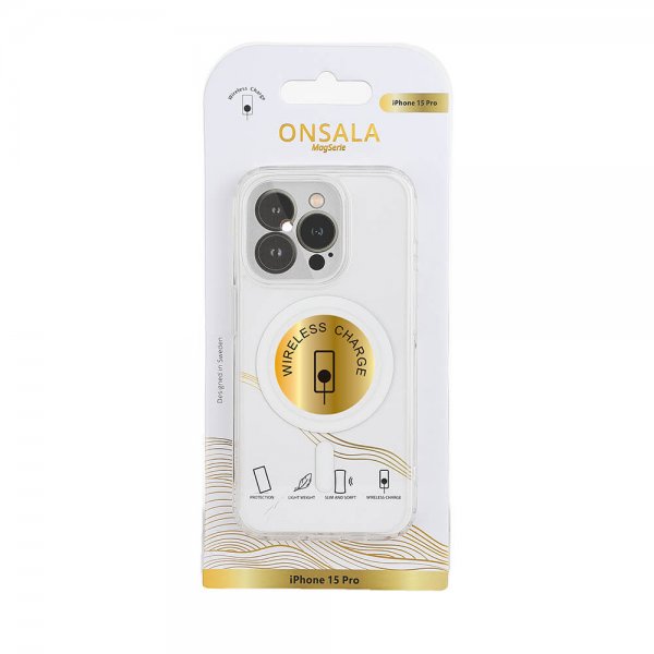 Onsala iPhone 15 Pro Cover MagSeries Transparent