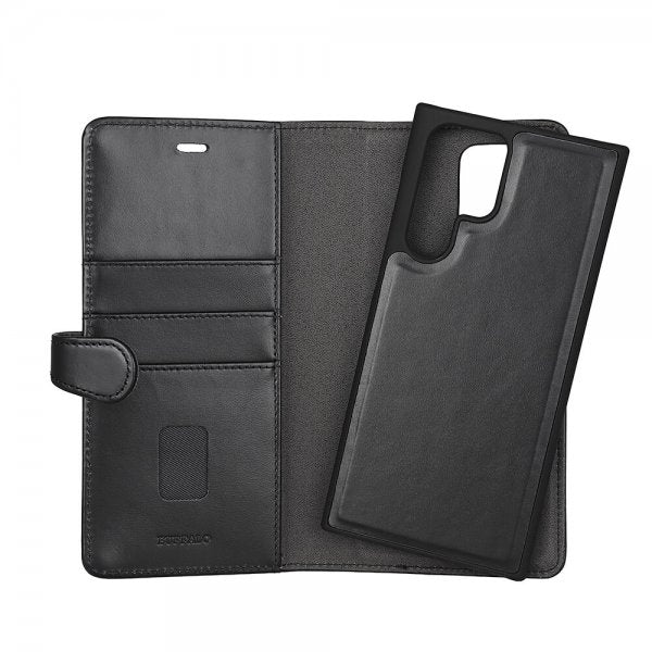 Buffalo Samsung Galaxy S22 Ultra Cover 2-i-1 Aftagelig Pung Sort