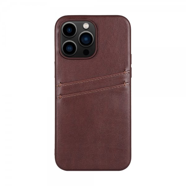 Buffalo iPhone 14 Pro Max Cover Bagside med Kortlommer Brun