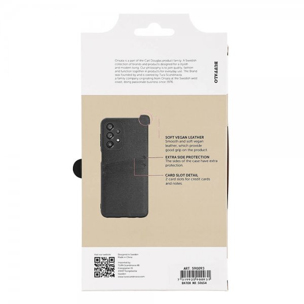 Buffalo Samsung Galaxy A23 5G Cover Bagside med kortholder Sort