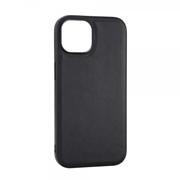 Buffalo iPhone 15 Cover Ægte Læder MagSeries Sort