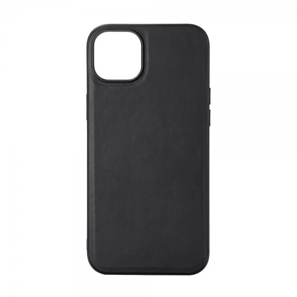 Buffalo iPhone 15 Plus Cover Ægte læder MagSeries Sort