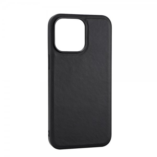 Buffalo iPhone 15 Pro Max Cover Ægte læder MagSeries Sort