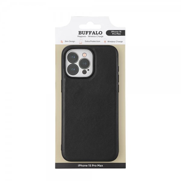 Buffalo iPhone 15 Pro Max Cover PU MagSeries Sort