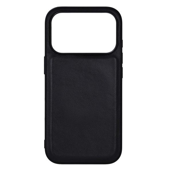Buffalo iPhone 17 Pro Cover Ægte læder MagSeries Sort