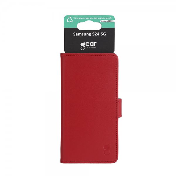 Gear Samsung Galaxy S24 Etui 3 Kortrum Rød