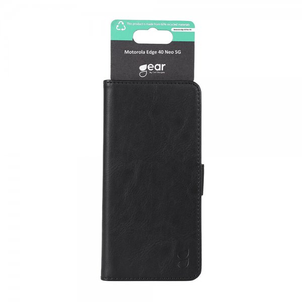 Gear Motorola Edge 40 Neo Etui 3 Kortlommer Sort