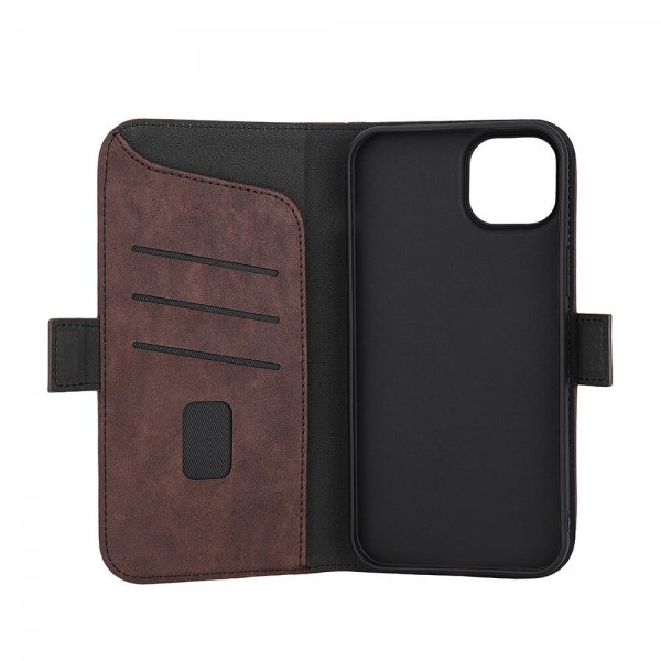 Gear iPhone 15 Plus Etui 3 Kortlommer MagSeries Brun