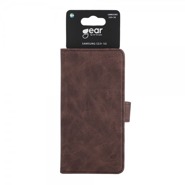 Gear Samsung Galaxy S23 Plus Cover med Kortrum Brun