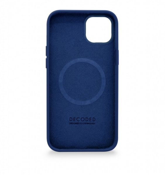 Decoded iPhone 14 Plus Cover Silikone Backcover Navy Peony