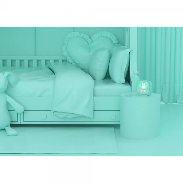 Mobility on Board Vækkeur med Natlampe Billy Clock Mintgrøn