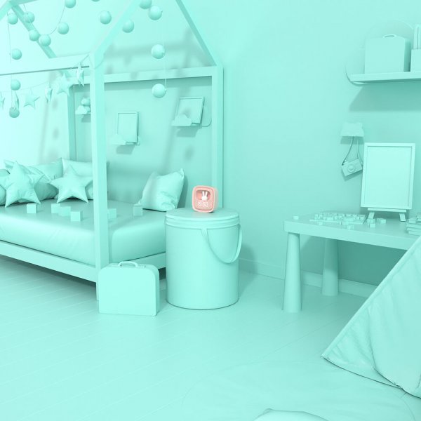 Mobility on Board Vækkeur med Natlampe Billy Clock Lyserød