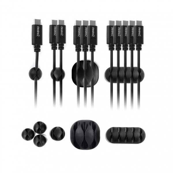 desire2 Kabelclips Tidy 10-pak Sort