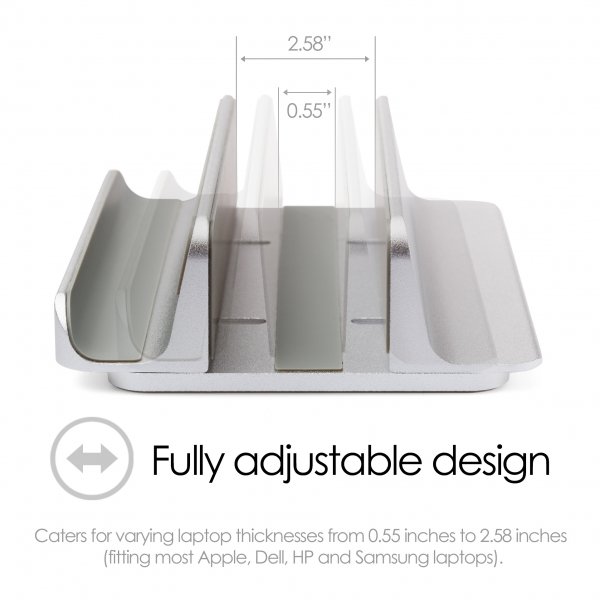 desire2 Dual Bordstativ til Tablet Mac/Ultrabooks Justerbar Aluminium