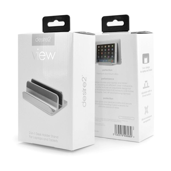 desire2 Dual Bordstativ til Tablet Mac/Ultrabooks Justerbar Aluminium