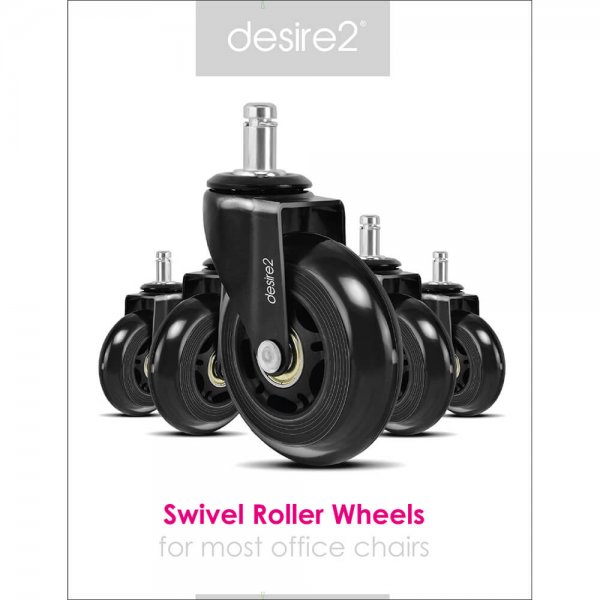 desire2 Gummihjul 22mm til Universalstole 5-pak