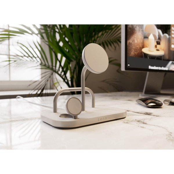 Zens Trådløs Oplader 4-1 Qi2 MagSafe Hvid