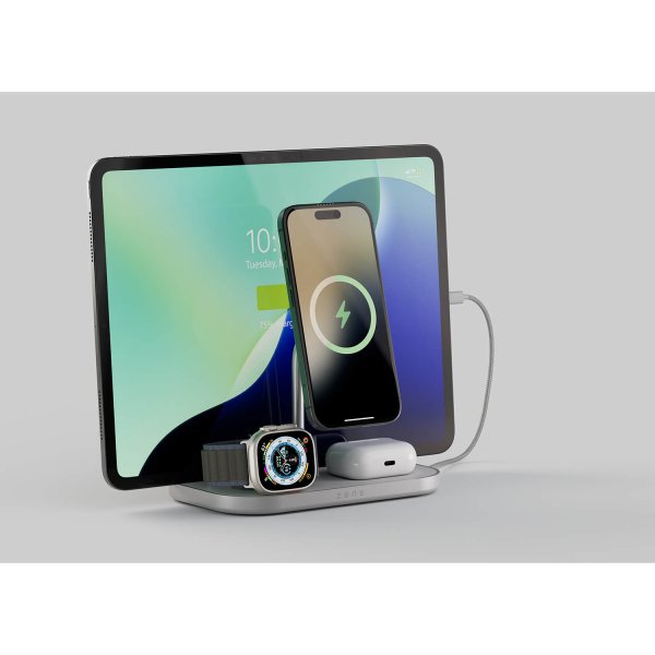 Zens Trådløs Oplader 4-1 Qi2 MagSafe Hvid
