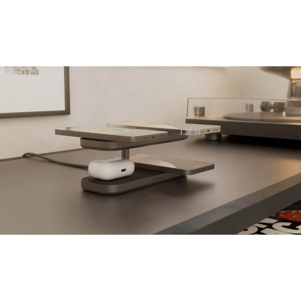 Zens Trådløs Oplader Quattro Pro 4 Qi2 MagSafe Sort
