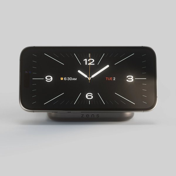 Zens Trådløs Oplader Magnetic Nightstand Charger Qi2 15W Sort