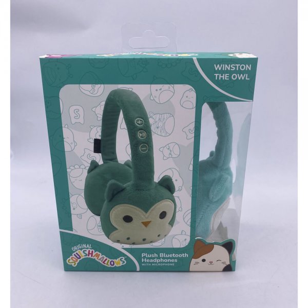 Squishmallows Høretelefoner Plys Bluetooth Hovedtelefoner Winston Uglen