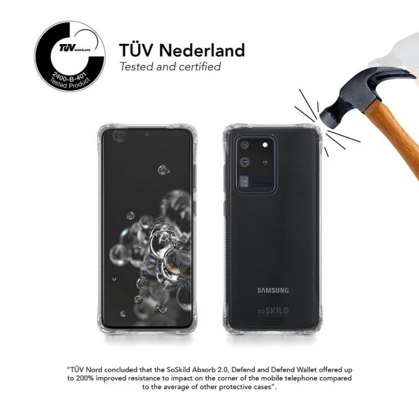 SoSkild Samsung Galaxy S20 Ultra Cover Absorb 2.0 Transparent
