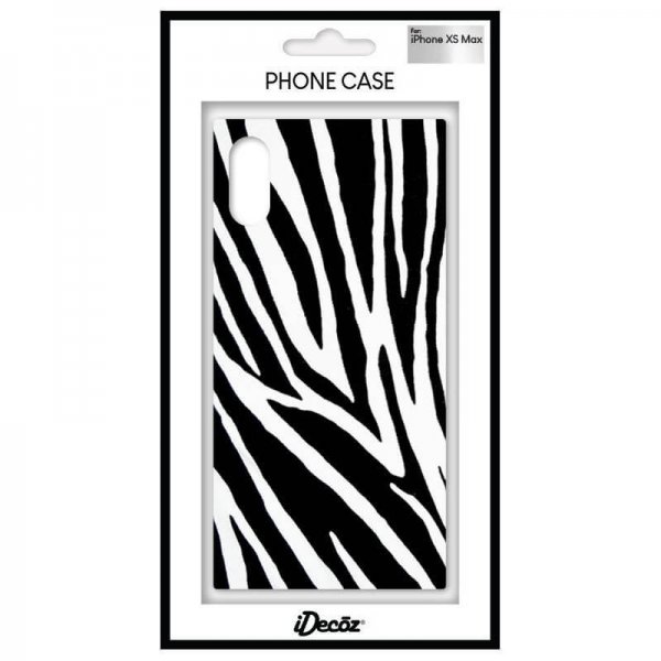 iDecoz iPhone Xs Max Cover Square Case Zebra