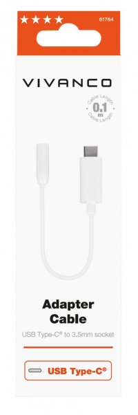 Vivanco Adapter USB Type-C til 3.5mm Hvid