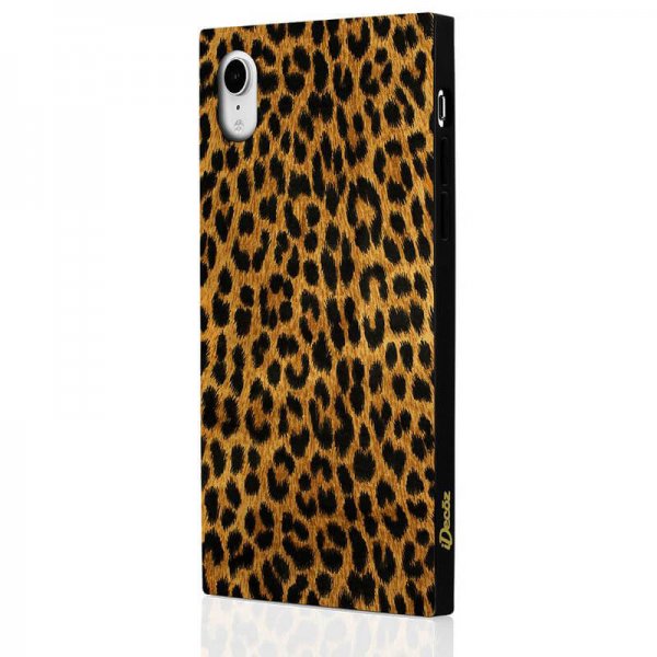 iDecoz iPhone Xr Cover Square Case Leopard