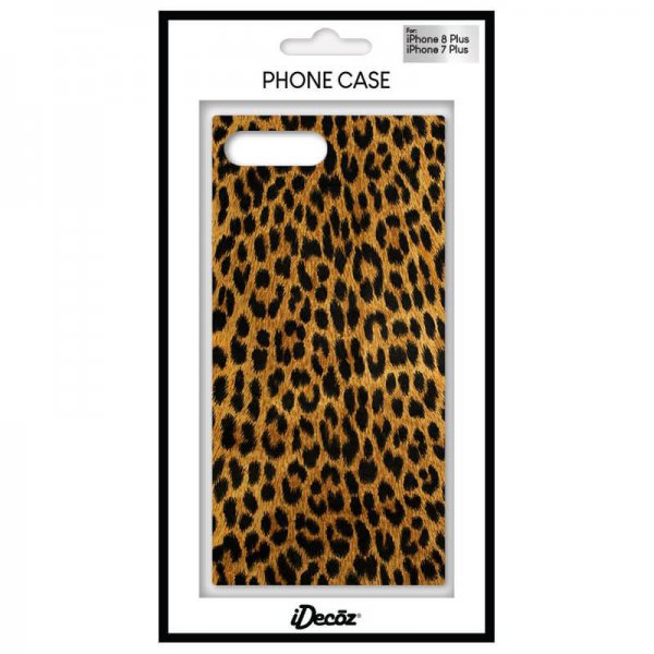 iDecoz iPhone 7 Plus/iPhone 8 Plus Cover Square Case Leopard