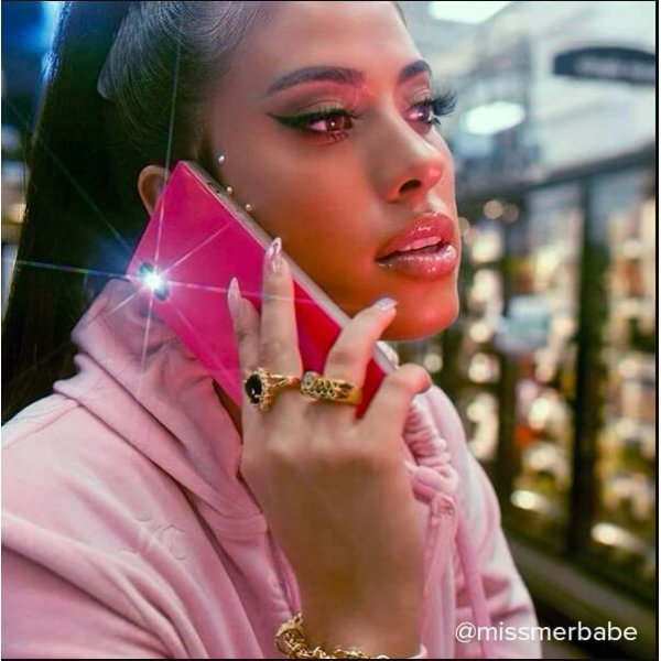 iDecoz iPhone Xs Max Cover Square Case Neon Pink