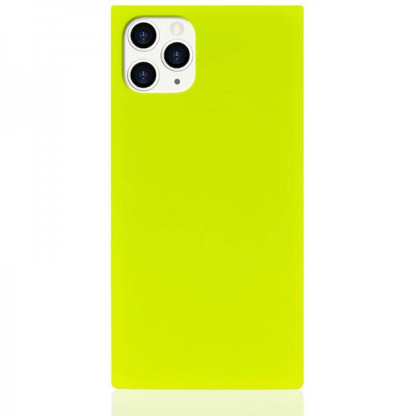 iDecoz iPhone 11 Pro Cover Square Case Neon Gul