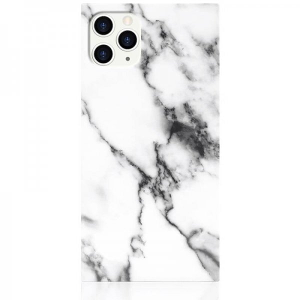 iDecoz iPhone 11 Pro Max Square Cover Marmor Hvid